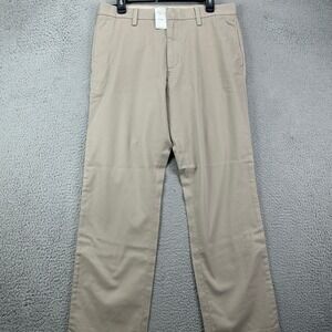 Banana Republic Gavin Men Chino Pants 33X30 Beige Straight Fit Casual Pocket NEW